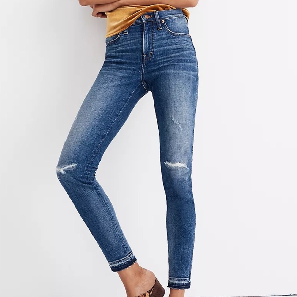 Madewell 9" Mid-Rise Skinny Jeans in York Wash